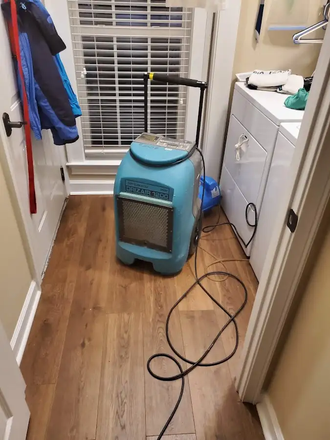Commercial dehumidifier deployed for Flood Damage Cleanup in Lake San Marcos