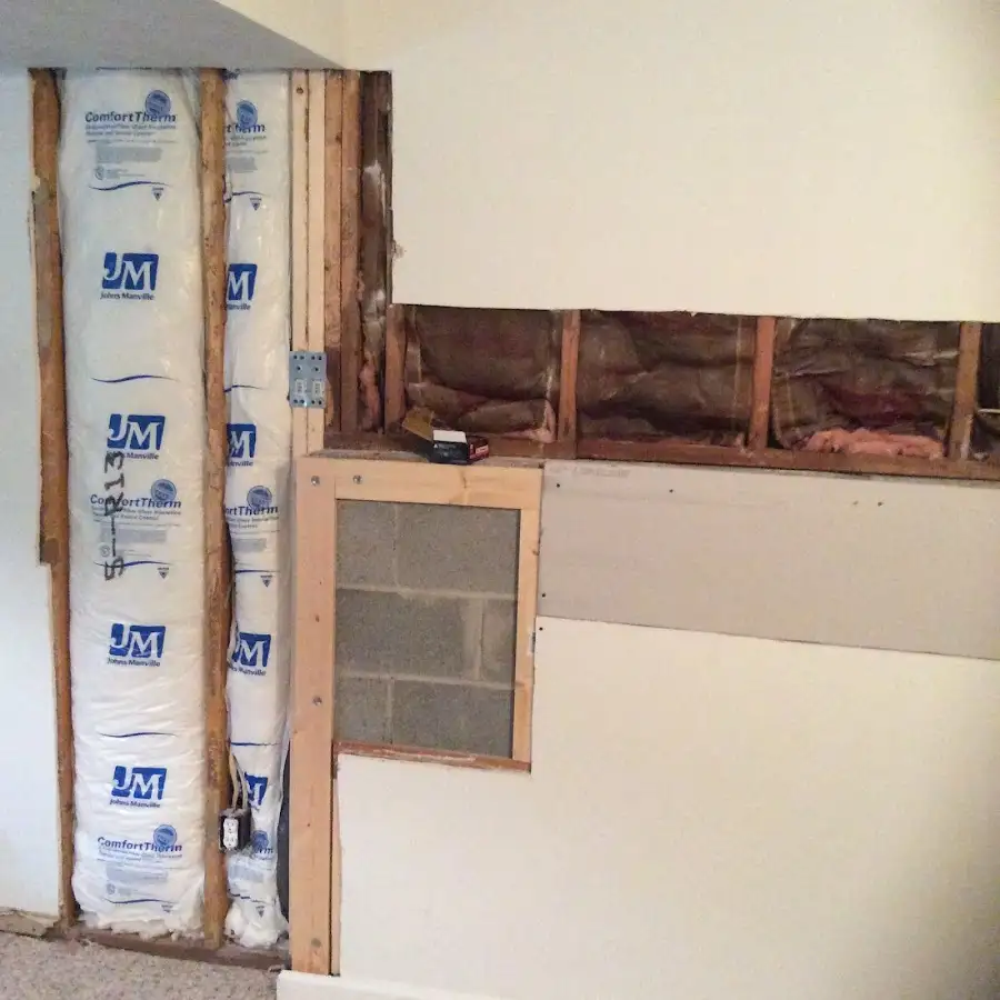 Wall insulation replacement during Contents Cleaning & Restoration in Lake San Marcos